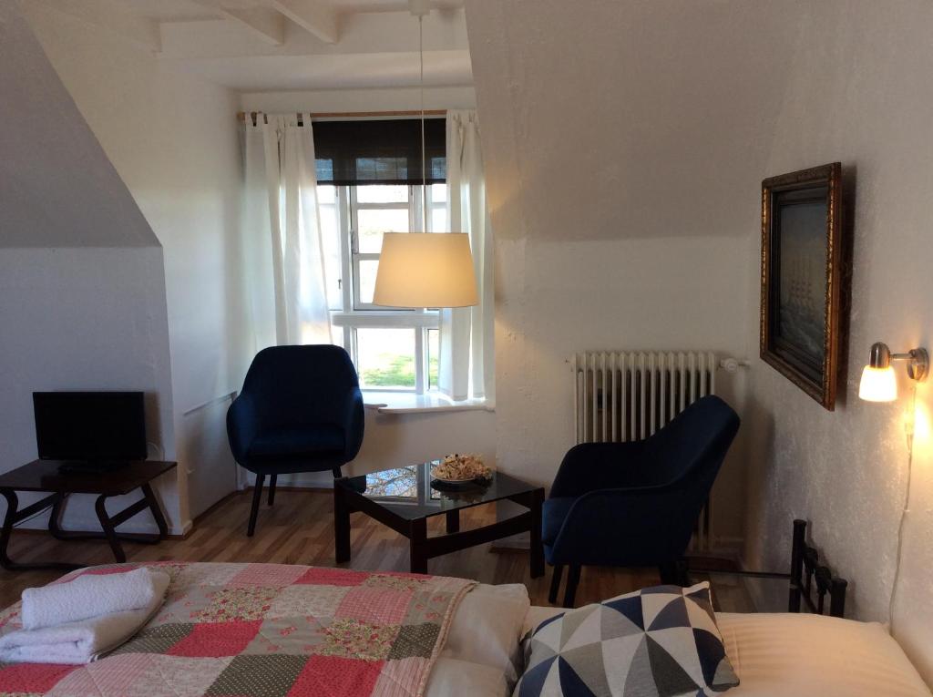 Posezení v ubytování Guldbjerghus apartment