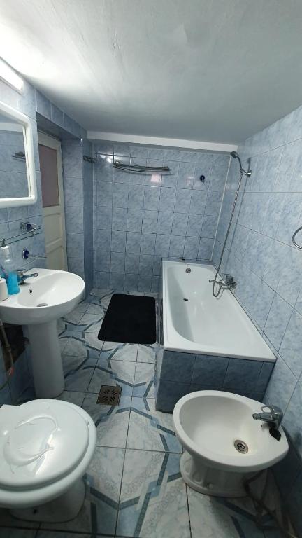 Koupelna v ubytování Casa Caraua