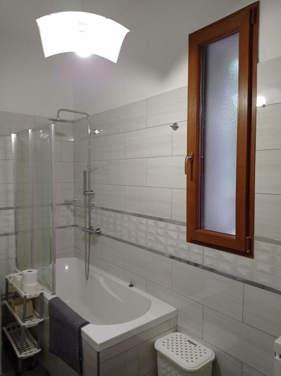 Koupelna v ubytování Casa dei Faggi