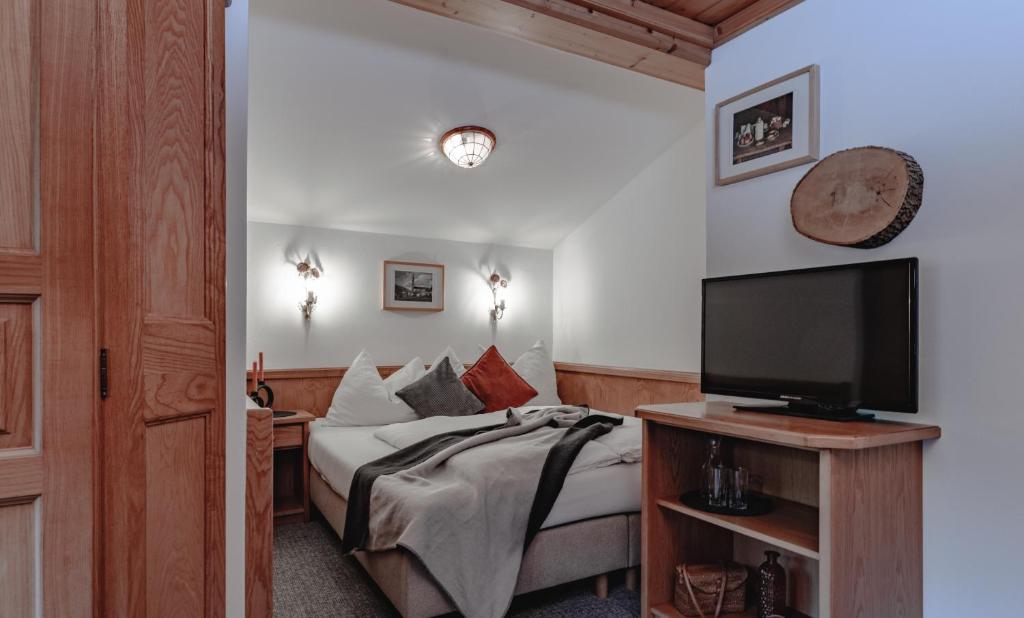 TV a/nebo společenská místnost v ubytování Appartements KATHRIN