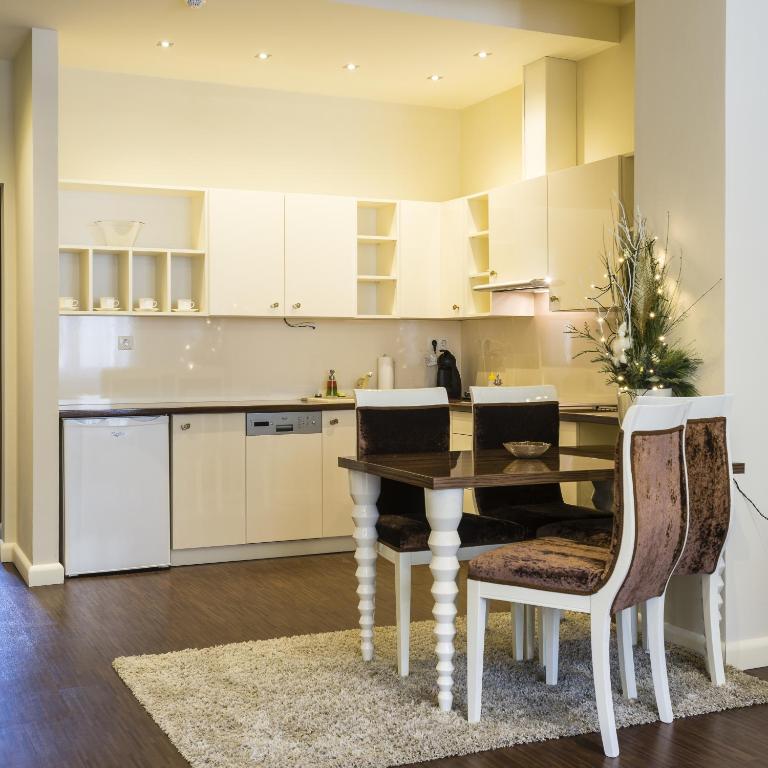 Kuchyň nebo kuchyňský kout v ubytování Hotel Ankavi