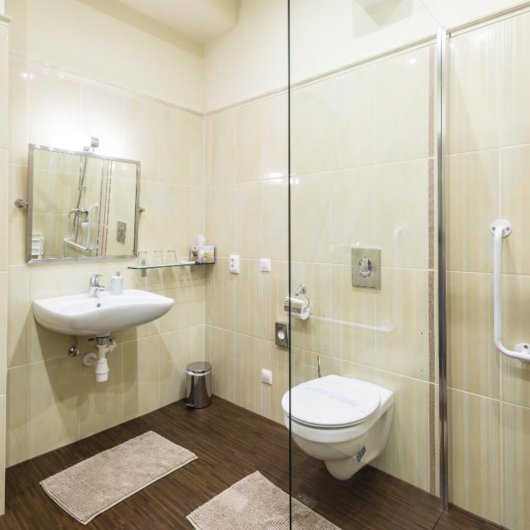 Koupelna v ubytování Hotel Ankavi