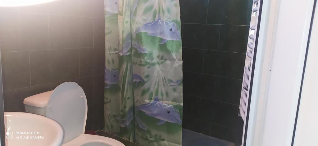 Koupelna v ubytování Hotel ,,Tengo,,