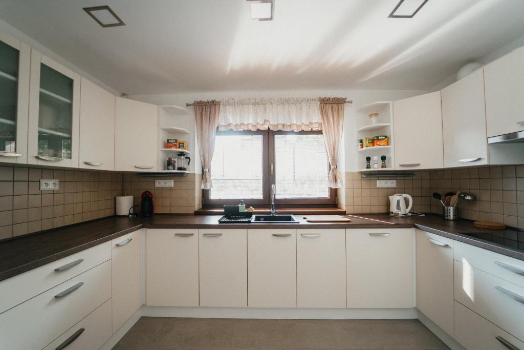 Kuchyň nebo kuchyňský kout v ubytování Apartmán Na Palouku Povrly