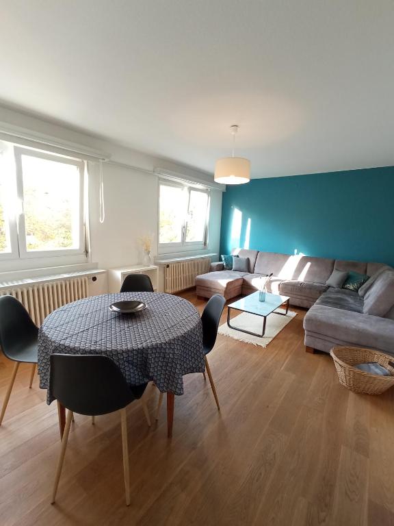 Posezení v ubytování Rare à Colmar - Appartement Champ de Mars vue sur Parc - 70m2 - 2 chambres