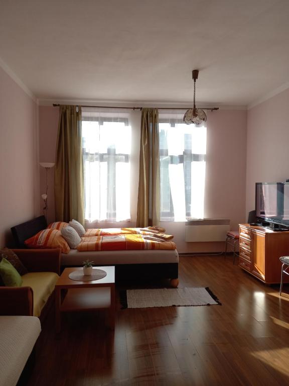 Postel nebo postele na pokoji v ubytování Apartmán Maršík