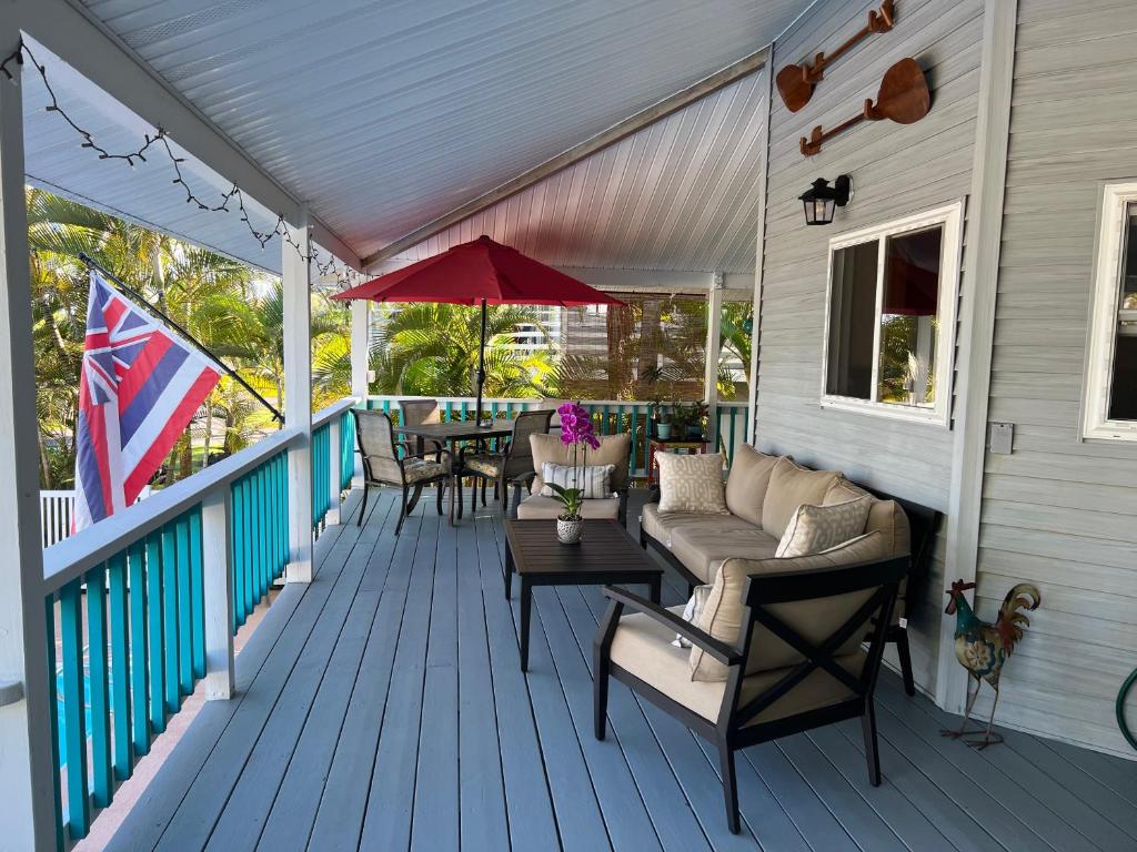 Ein Balkon oder eine Terrasse in der Unterkunft Ala Kai Bed and Breakfast
