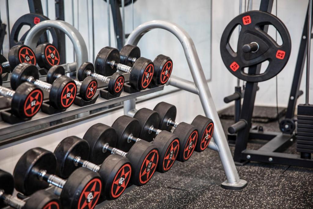 Fitness centrum a/nebo fitness zařízení v ubytování Holiday Inn Express Shanghai New Jinqiao by IHG