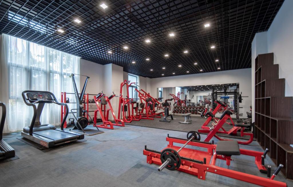 Fitness centrum a/nebo fitness zařízení v ubytování Holiday Inn Express Shanghai New Jinqiao by IHG
