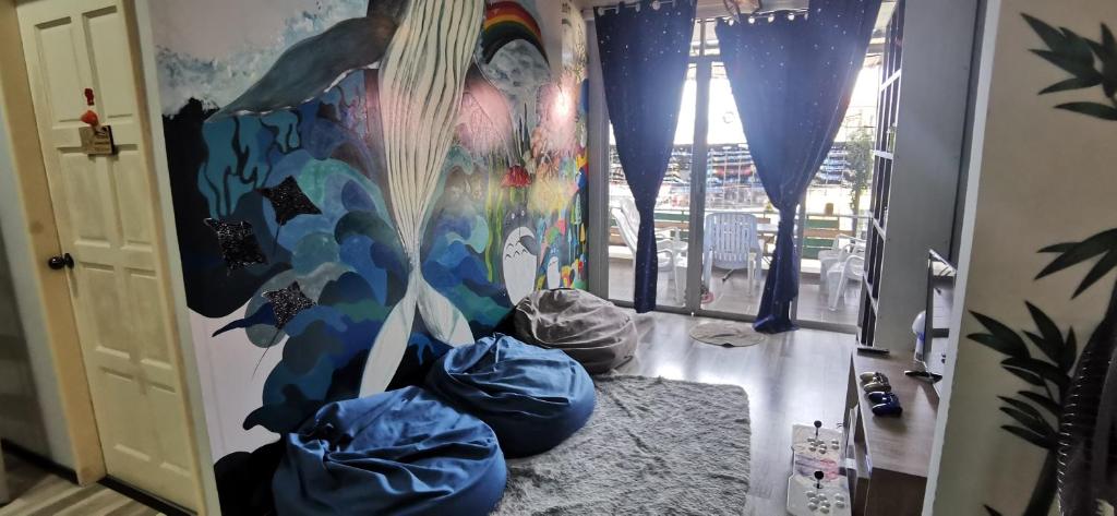 Posezení v ubytování Zero Gravity Homestay 零重力民宿