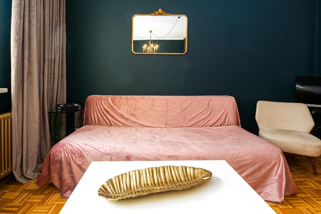 Posezení v ubytování Schickes Boutique-Apartment, zentral in Messe-& Bahnhofsnähe, sehr ruhig & gratis Parkplatz - HappyStay