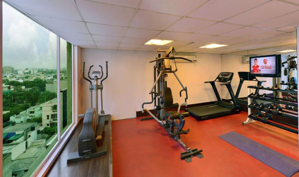 Fitness centrum a/nebo fitness zařízení v ubytování Quality Inn Gurgaon