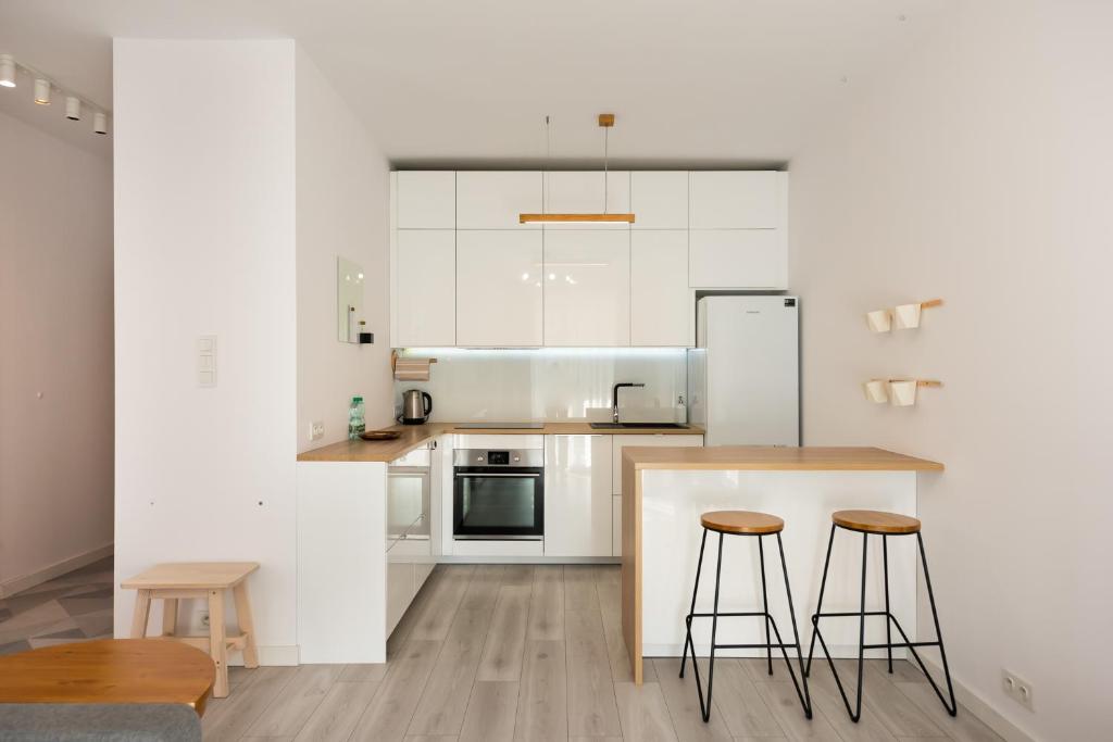 Kuchyňa alebo kuchynka v ubytovaní Ingenious Wilanów Oasis Apartment