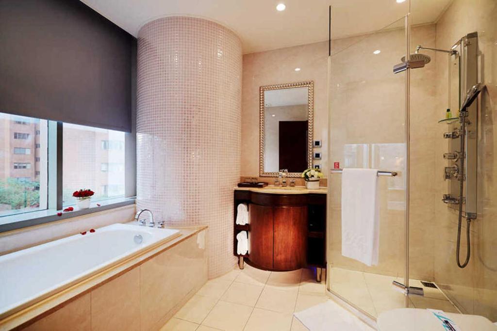 Koupelna v ubytování Hotel HD Palace