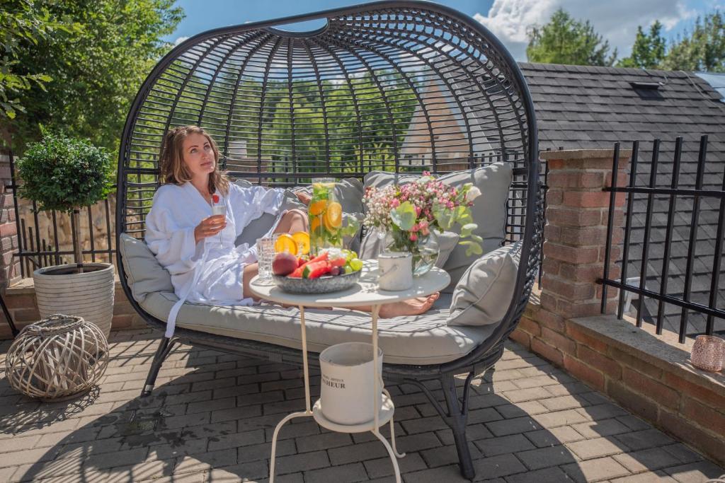 Patio nebo venkovní prostory v ubytování Penzion U Zběhlíka