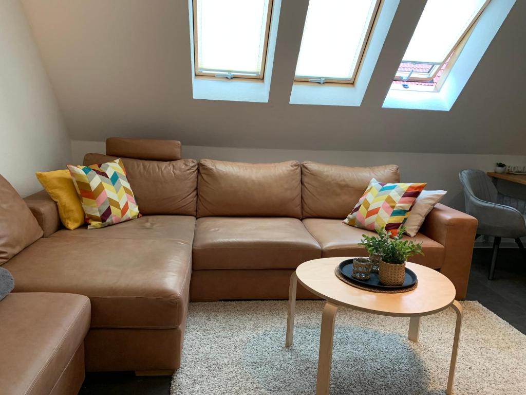 Posezení v ubytování Ferienwohnung Lüttje Hörn