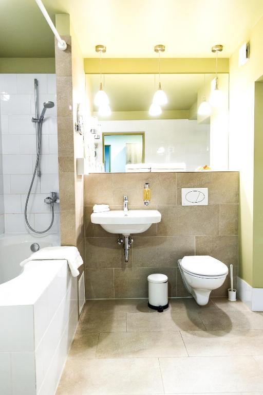 Koupelna v ubytování HOF HOTEL