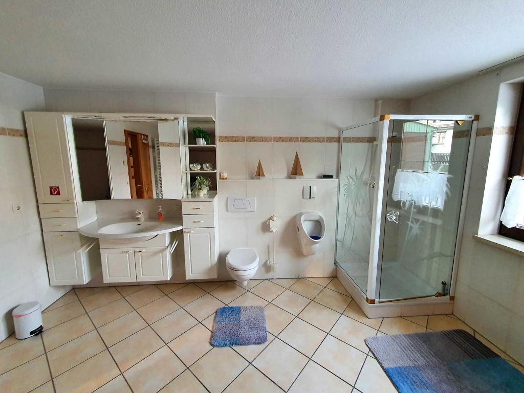 Koupelna v ubytování Ferienhaus Döring