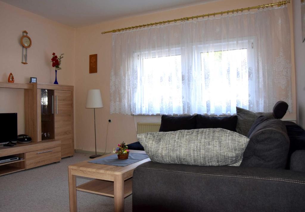 TV a/nebo společenská místnost v ubytování Ferienwohnung "Unger"
