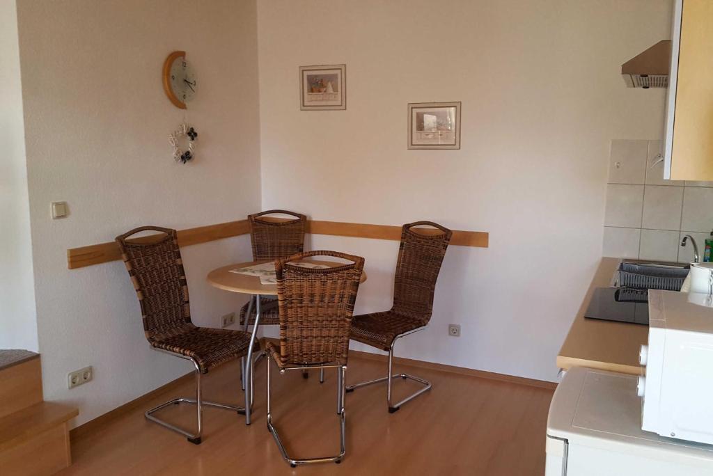 Kuchyň nebo kuchyňský kout v ubytování Ferienwohnung Nichau