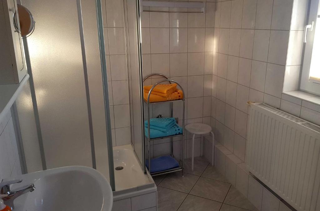 Koupelna v ubytování Ferienwohnung Nichau
