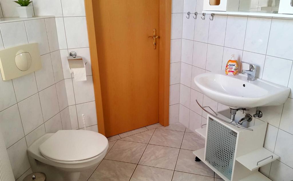 Koupelna v ubytování Ferienwohnung Nichau