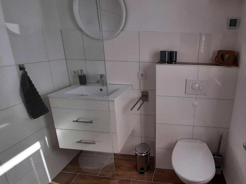 Koupelna v ubytování Ferienwohnung Schenk