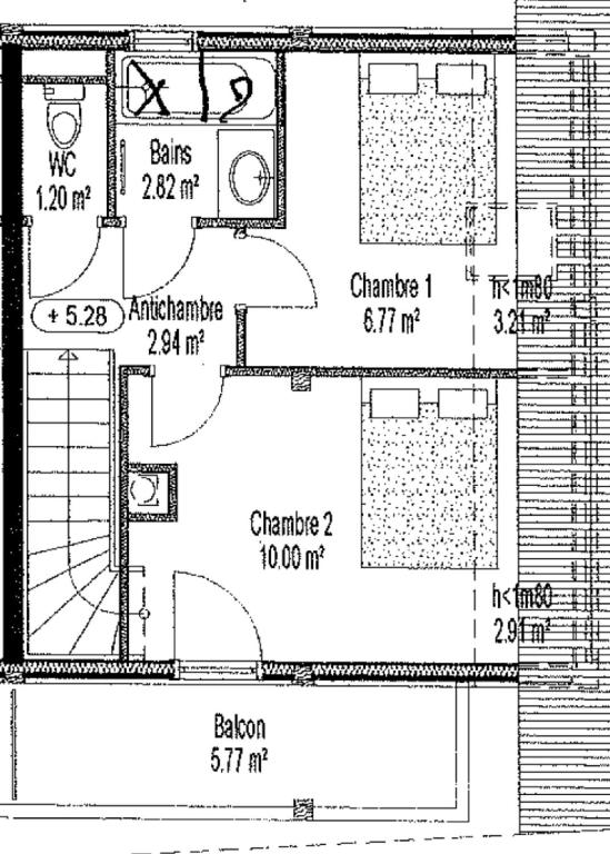 Půdorys ubytování Aulp de Suz 2 - Chalet avec vue