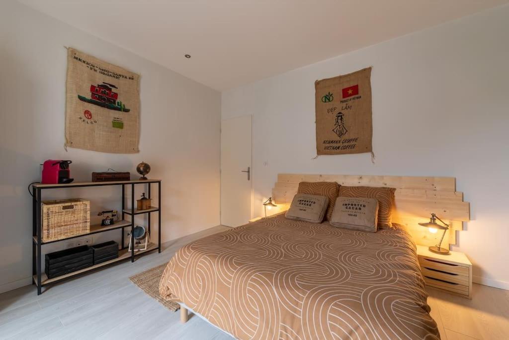 Posteľ alebo postele v izbe v ubytovaní La Fabrique, Loft 100 m2