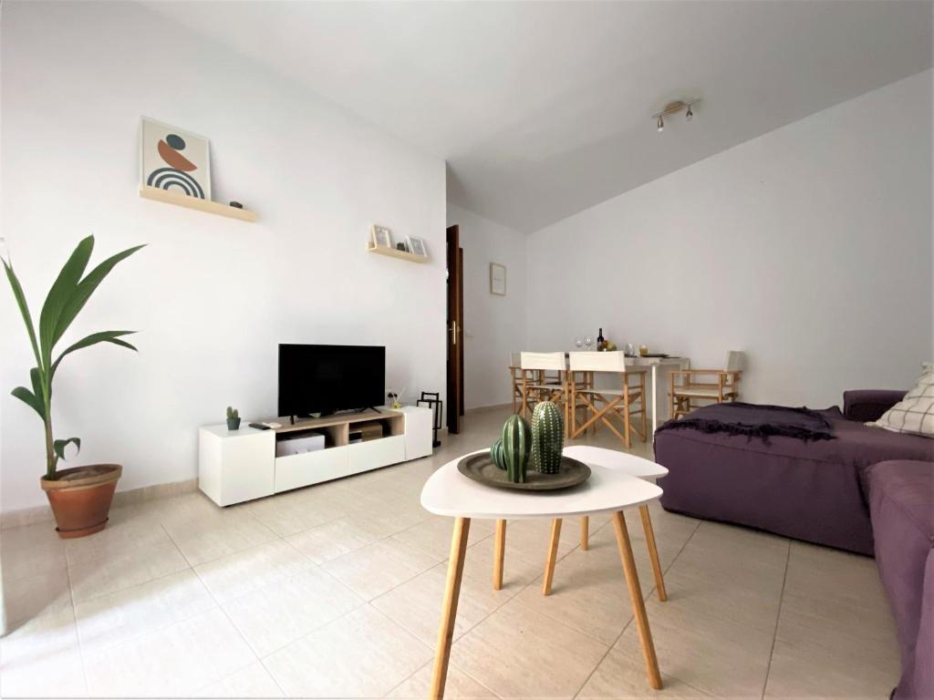Televízia a/alebo spoločenská miestnosť v ubytovaní Apartamento Felipe Neri 10