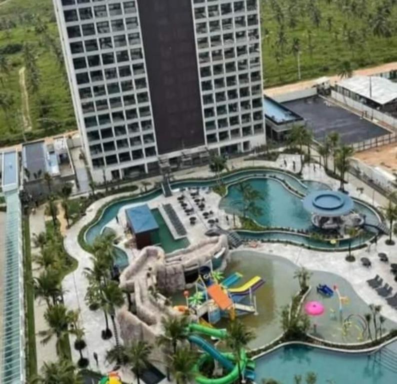 an aerial view of a water park at a resort at Apt Salinas Premium Resort - 1007 in Salinópolis