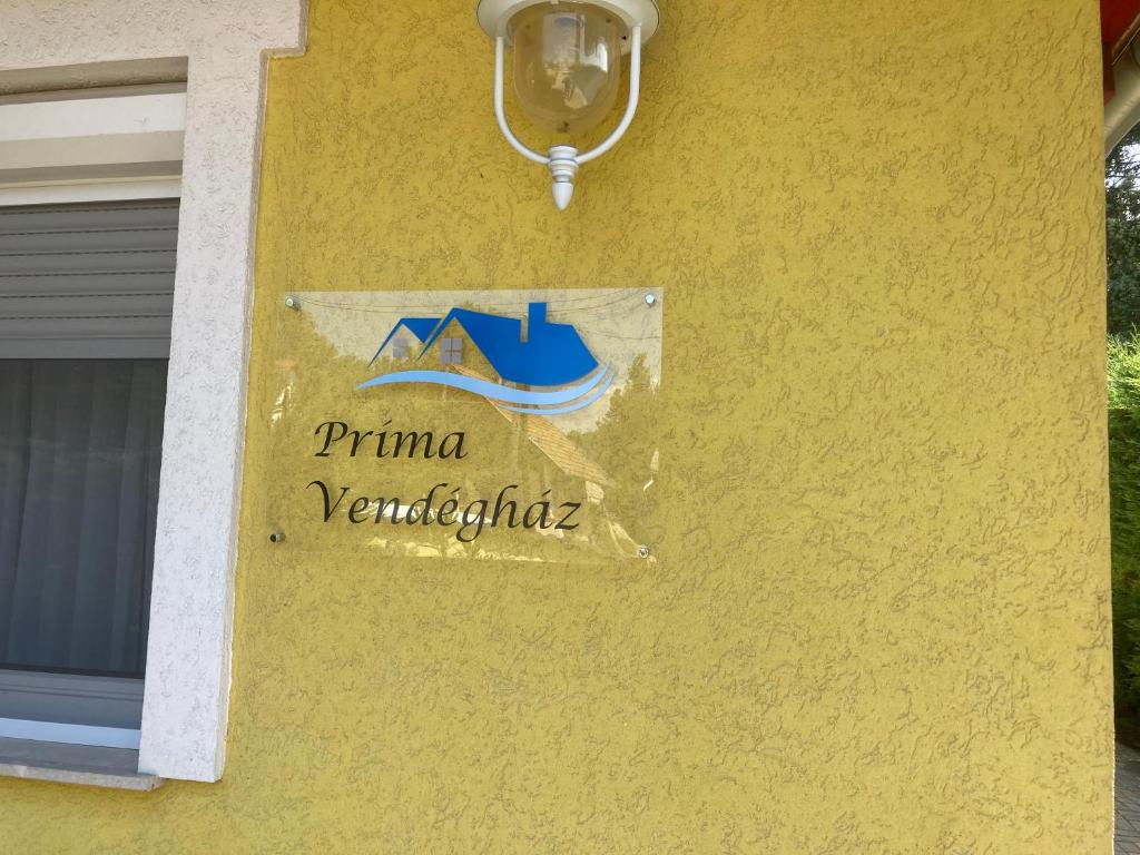 Certifikát, hodnocení, plakát nebo jiný dokument vystavený v ubytování Príma Vendégház