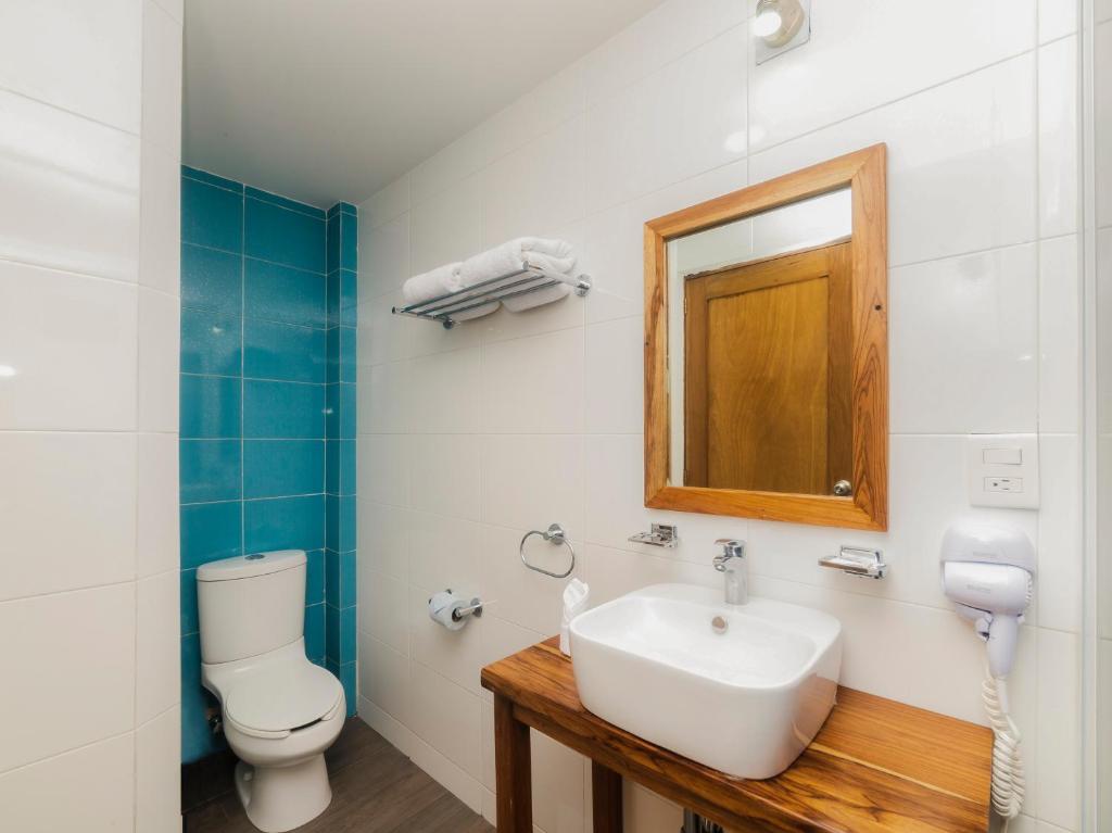 Koupelna v ubytování Hotel Meson del Barrio