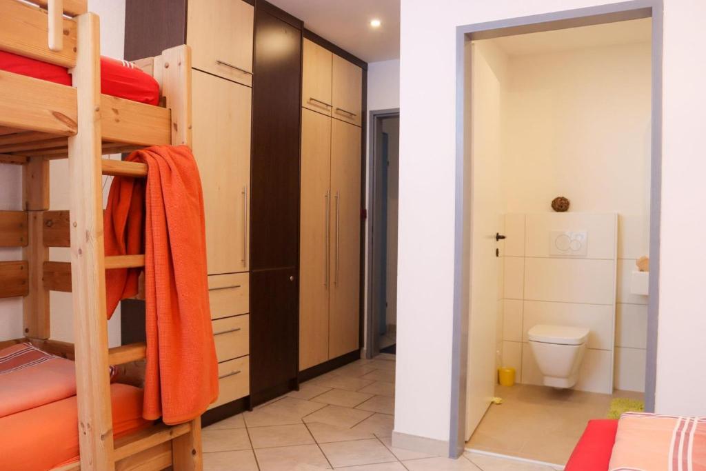 Koupelna v ubytování Ferienwohnung Weitblick