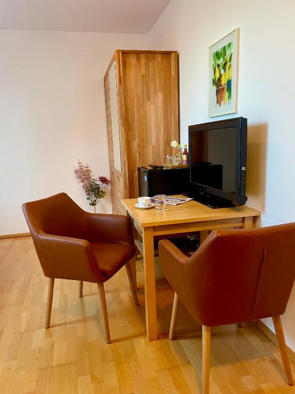 TV a/nebo společenská místnost v ubytování Sonnenblumenhof