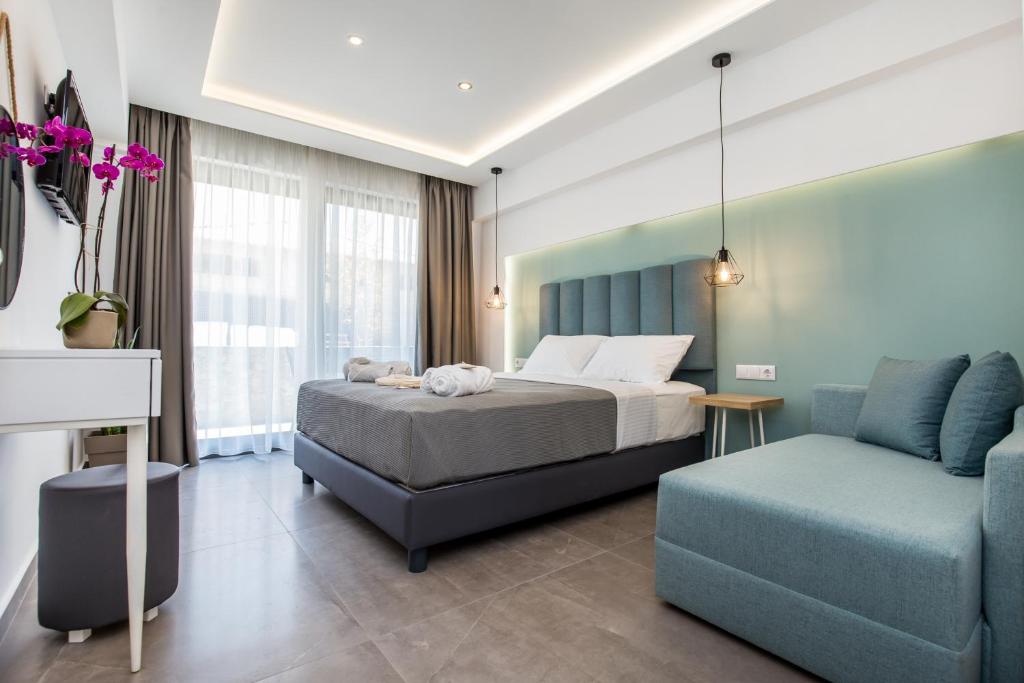 Postel nebo postele na pokoji v ubytování New Azzurro Deluxe