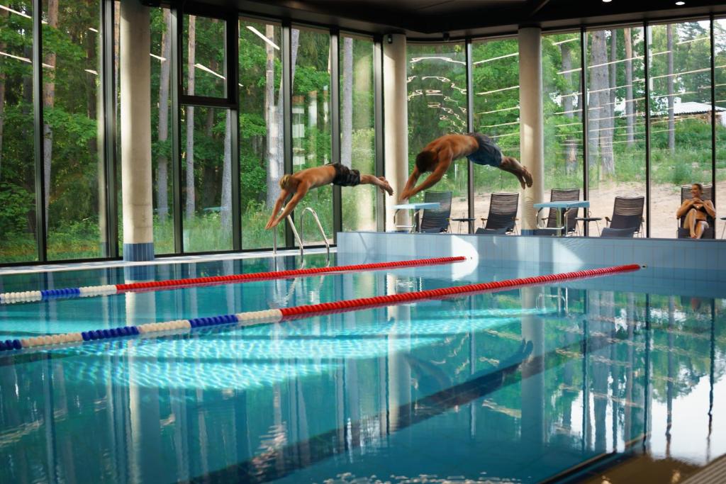 Bazén v ubytování Tõrva Veemõnula Spaahotell nebo v jeho okolí