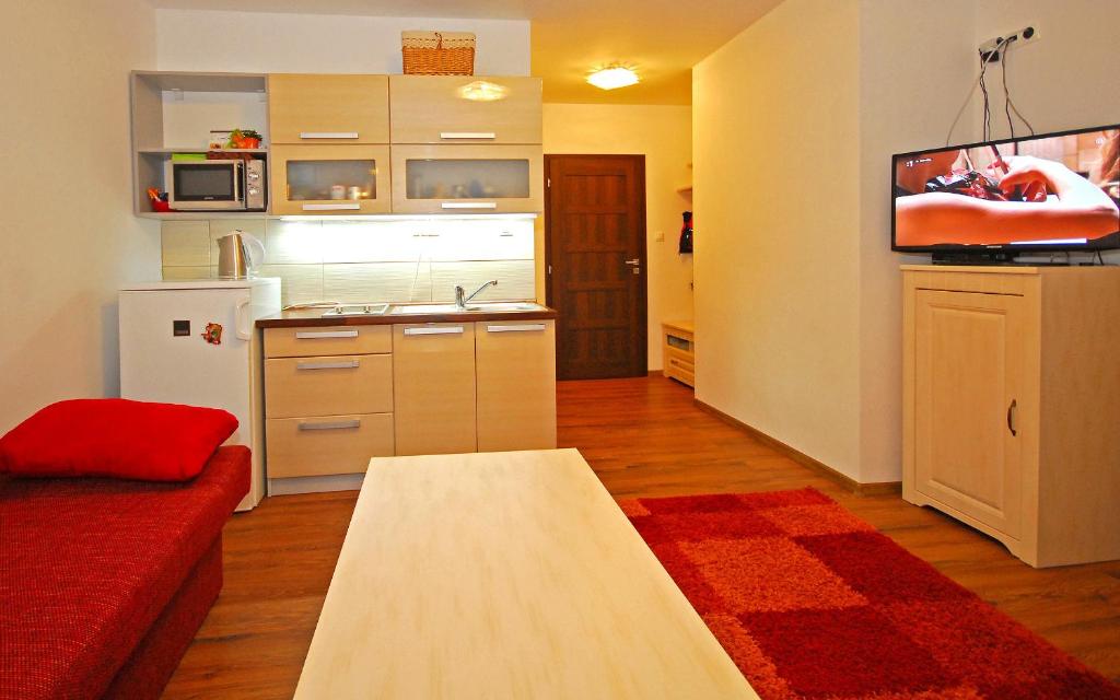 Kuchyň nebo kuchyňský kout v ubytování Apartment Bartek Ski Rental