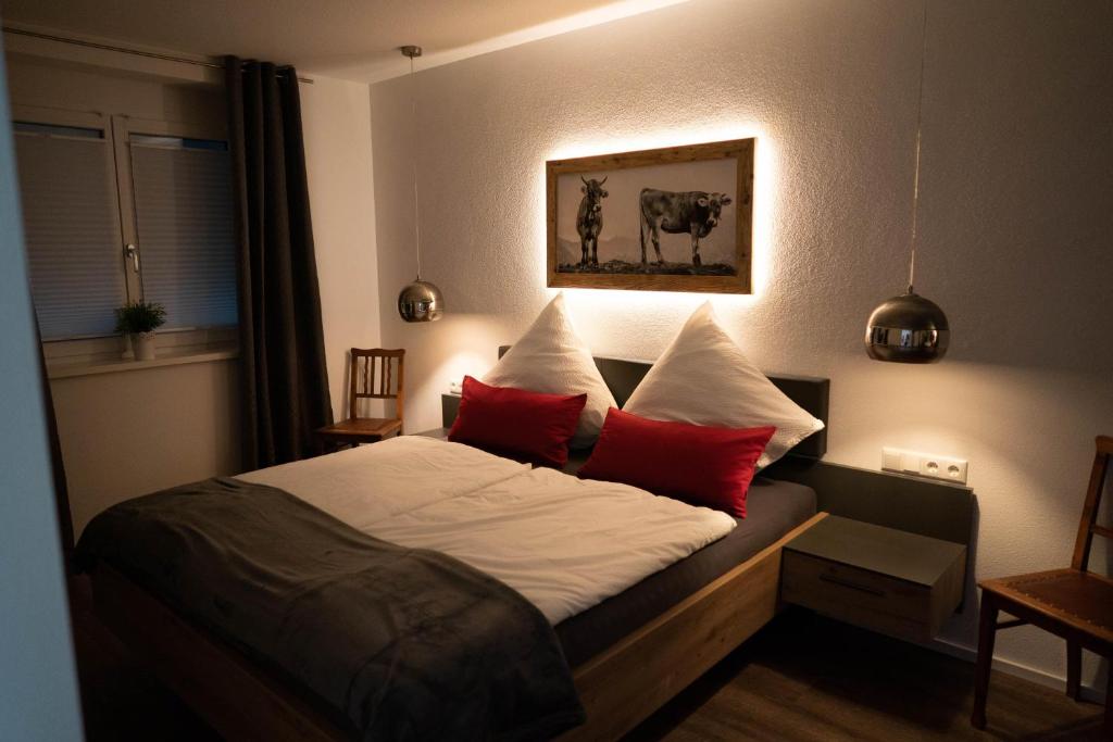 Postel nebo postele na pokoji v ubytování Ferienwohnung Auszeit