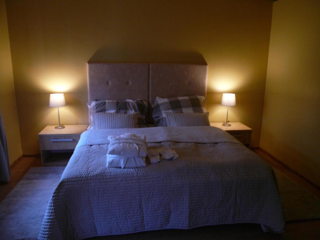 Posteľ alebo postele v izbe v ubytovaní Apartments and Suites Kremnica