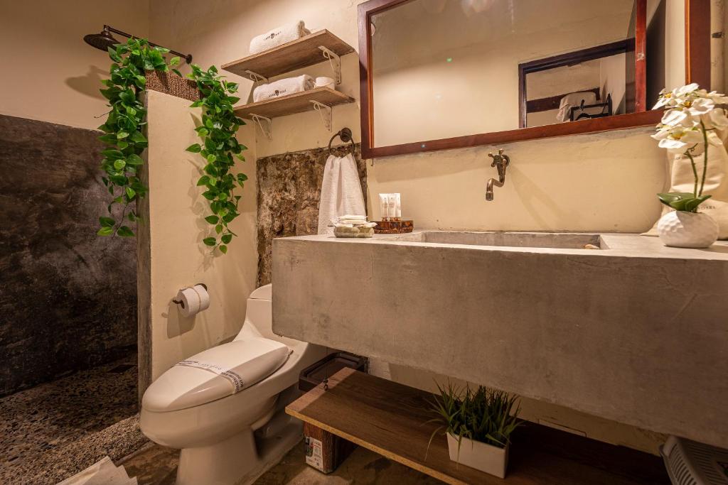 Koupelna v ubytování Casa Bugó Centro Histórico