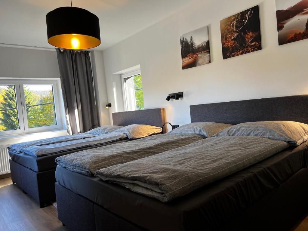 Postel nebo postele na pokoji v ubytování Chalette Jasan