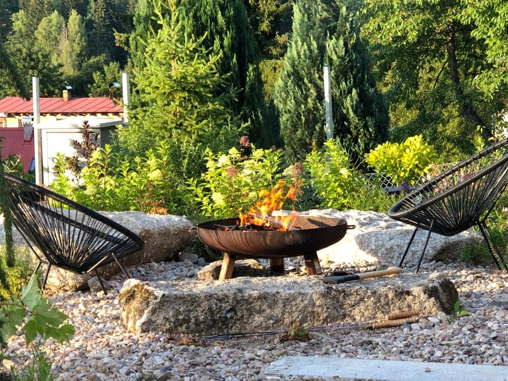 Zahrada ubytování Chalette Jasan