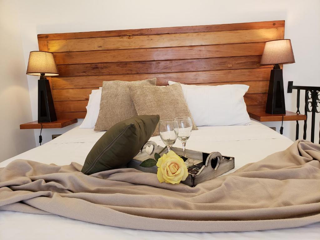 Postel nebo postele na pokoji v ubytování Loft Terrazas de Cachagua