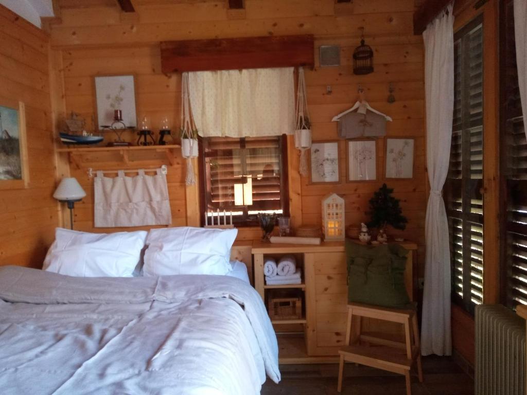 um quarto com uma cama e uma secretária em NIKOLIJA 2 em Bajina Bašta