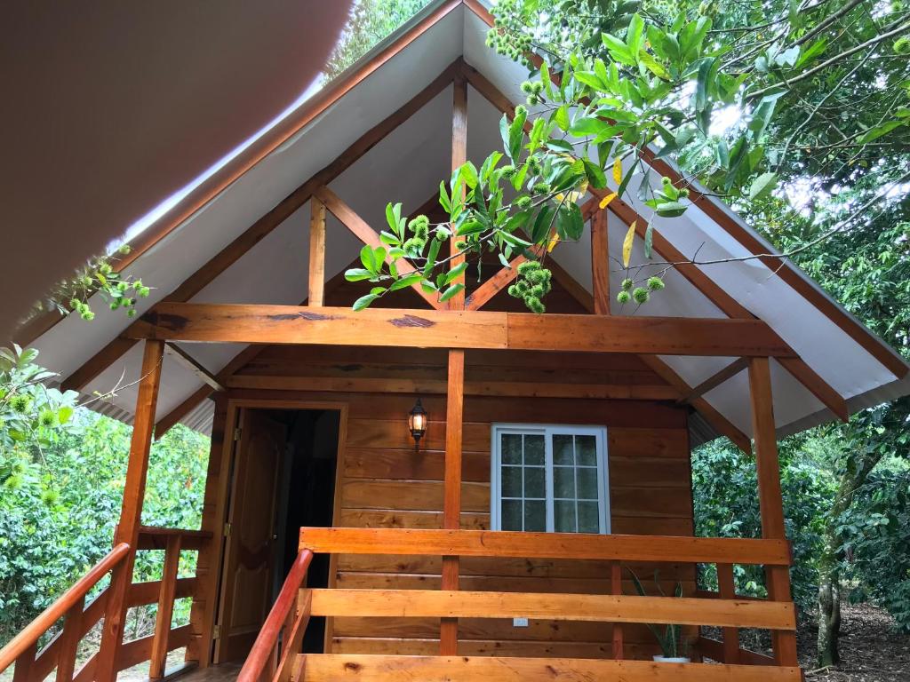 a tree house in the woods at Hospedaje En El Lago… 