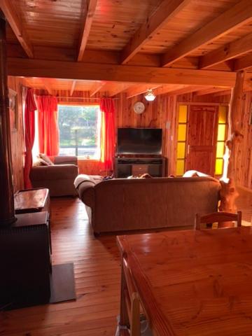 Χώρος καθιστικού στο Cabana en Las Cascadas