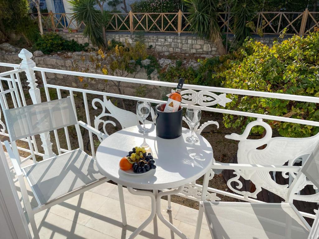 Balkón nebo terasa v ubytování Stratos Hotel