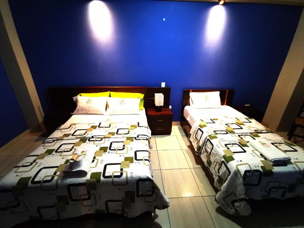 Postel nebo postele na pokoji v ubytování Hostal "Vista del Valle"