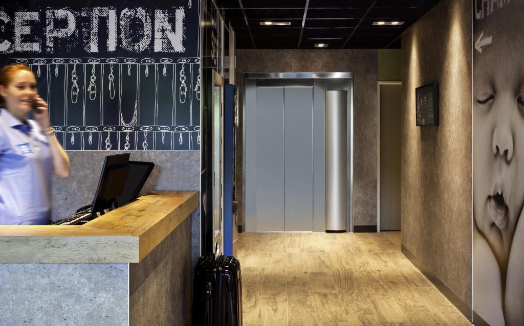 Vstupní hala nebo recepce v ubytování Hotel Ibis Budget Lyon Eurexpo -